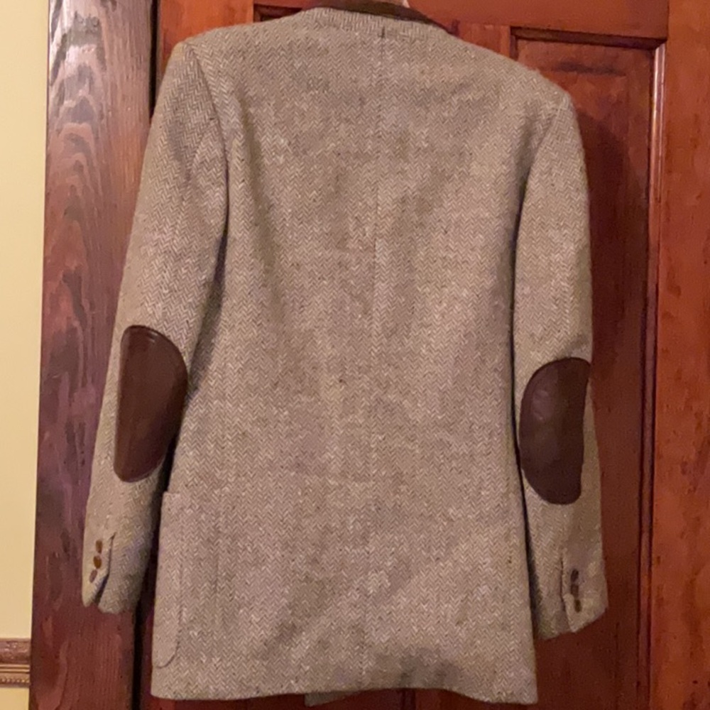 Vintage Gucci Blazer/Jacket wool tweed with leather trim - Picture 7 of 13